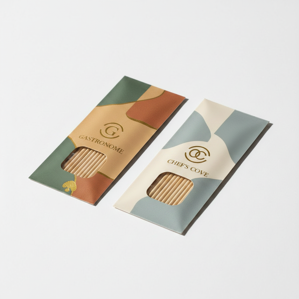 Custom Toothpick Sleeve – Coated Art Paper Restaurant