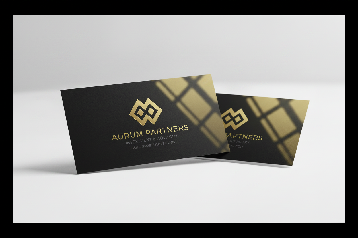 Premium UV Business Card on white background
