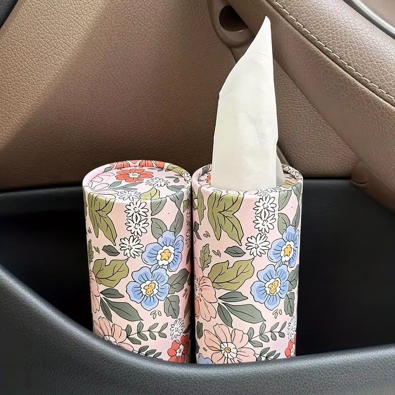 Car Round Tissue Box