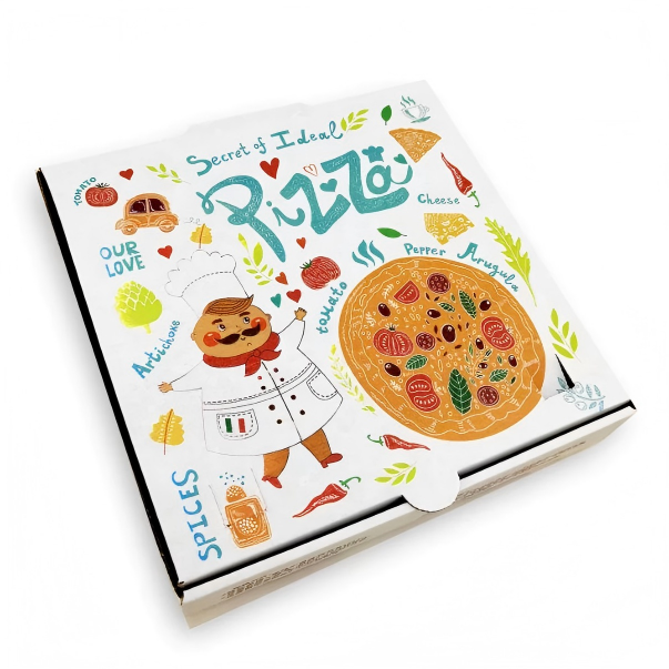 Glossy Laminated Kraft Paper Pizza Box 12 inch – 1000pcs