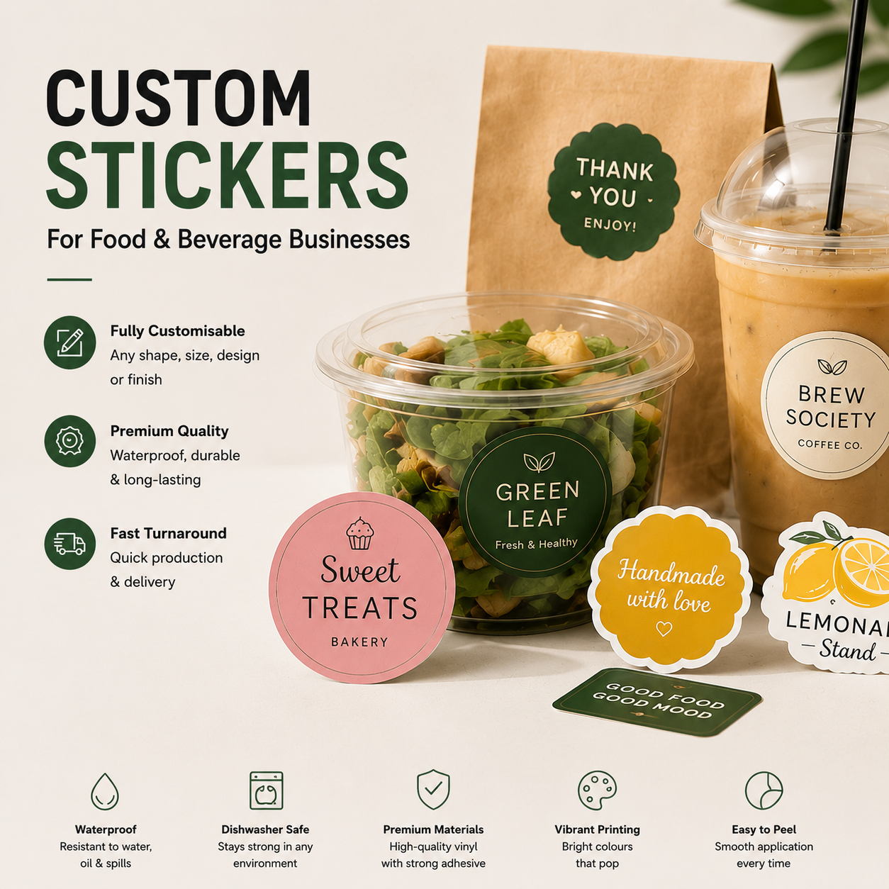 Custom Sticker — Gloss Lamination Round Cut