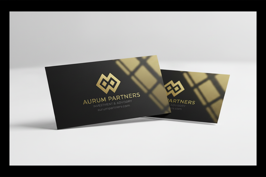 Premium UV Business Card on white background