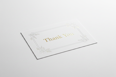 Custom print thank you card 300g coated art paper double-sided 90x54mm