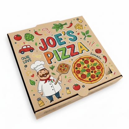Joe's Pizza Illustrated Box
